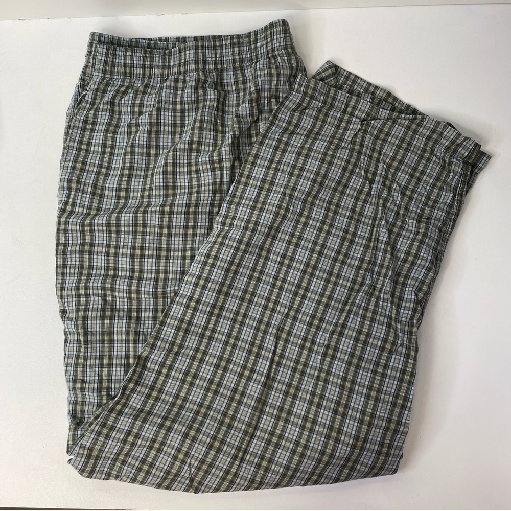 Nordstrom Men's XL Green Pyjama Pants Bottoms Checkered